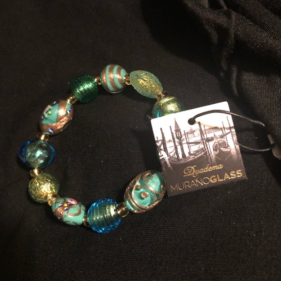 Murano Glass Bead Bracelet Clearance 